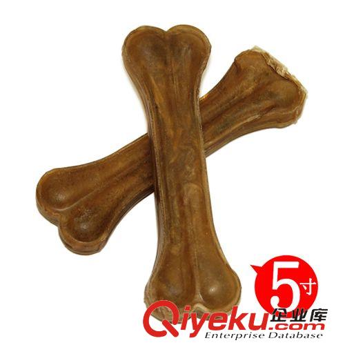 皮皮淘-寵物零食系列 現貨批發皮皮淘5寸本色皮壓骨 2支裝 寵物磨牙棒