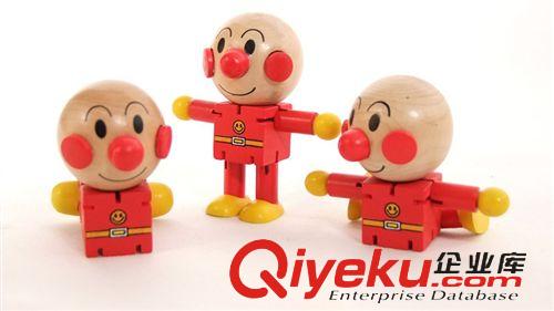 早教教學(xué)具玩具 一件代發(fā)木制面包超人關(guān)節(jié)玩偶 百變卡通面包超人公仔原始圖片2