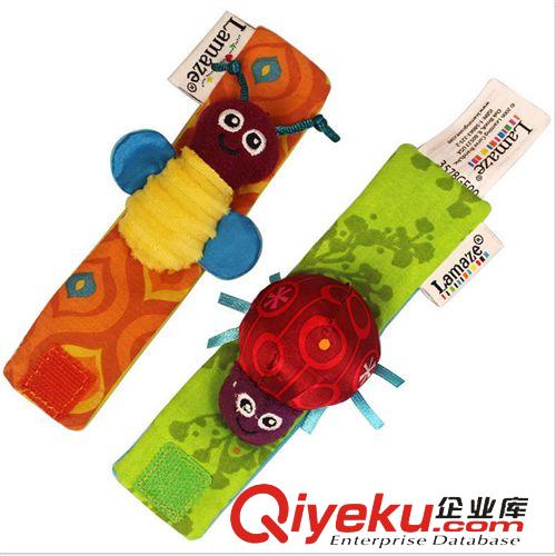 早教教學(xué)具玩具 新款Lamaze拉瑪澤嬰兒寶寶手腕鈴鐺手表帶蜜蜂瓢蟲手腕鈴原始圖片2