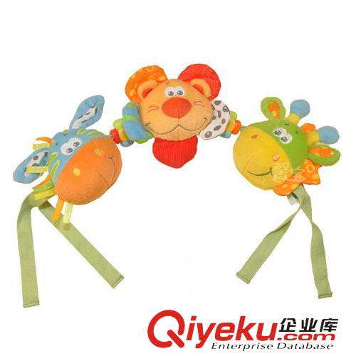 布絨玩具 牙膠響紙搖鈴動物公仔布玩具 嬰兒玩具