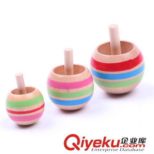 木制益智玩具 倒立旋轉 陀螺 兒童懷舊傳統木制玩具  彩色3只裝