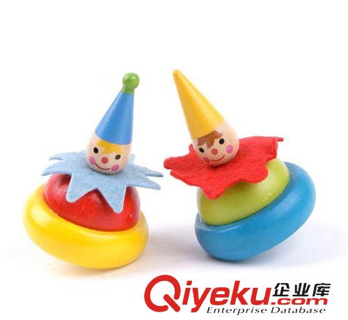 木制益智玩具 小丑陀螺 德國goki木質超可愛小丑拇指 陀螺兒童木頭益智玩具原始圖片3