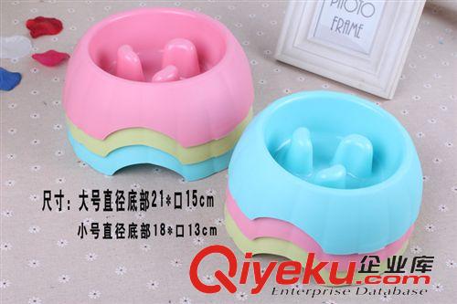 2015年4月新品 現(xiàn)貨批發(fā)gd環(huán)保PP高級防滑防噎碗 純色狗碗 狗盆 寵物碗