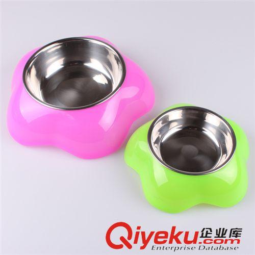2015年3月新品 寵物用品廠家直銷(xiāo) 花型二合一兩用碗 寵物不銹鋼碗 寵物碗 狗碗原始圖片3