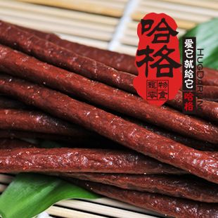 訓導食品 代理 狗狗零食哈格優健牛肉細條100g 肉干肉條寵物食品