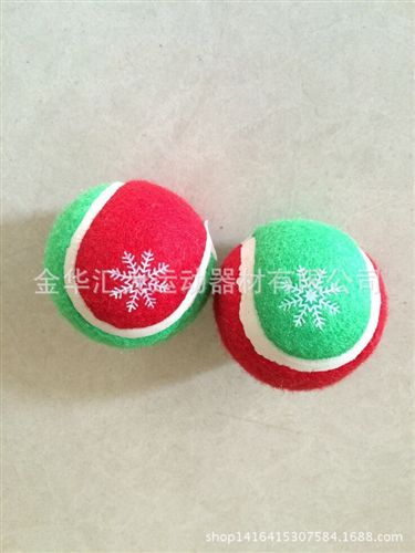 B級網(wǎng)球（2級） 廠家直銷-訓練用玩具圣誕色彈力網(wǎng)球   63mm