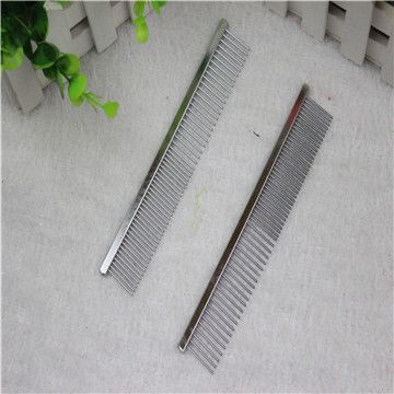 寵物日用品 19*3CM寵物梳排梳 犬用梳子 狗狗梳子 不銹鋼梳子 美容造型用原始圖片3