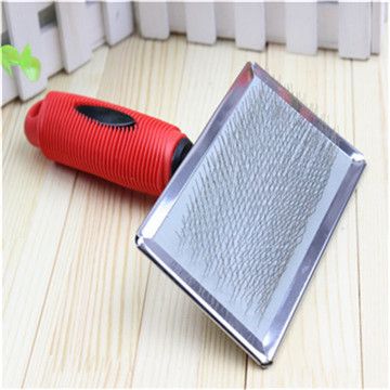 寵物日用品 寵物用品批發(fā) 精裝寵物美容梳 密針梳 狗狗梳子 橡膠軟柄梳原始圖片2