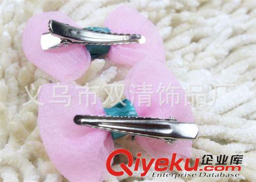 寵物小飾品 寵物飾品廠家批發(fā) 寵物頭飾 狗狗發(fā)夾 鴨嘴夾泡泡紗蝴蝶結(jié)原始圖片3