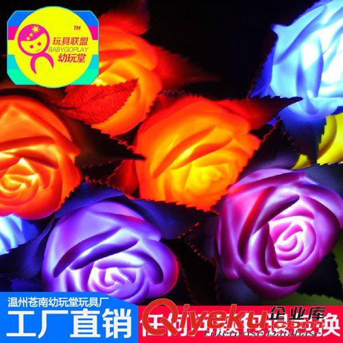 【小夜燈】 情人節(jié)禮物 yb凋謝的玫瑰 仿真玫瑰花 發(fā)光玫瑰花 生日禮物