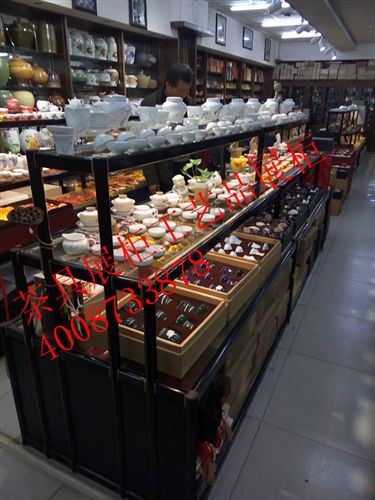 珠宝工艺品展柜 【tj茶具展柜】中岛柜陶瓷展架工艺品展架新款包架双面展示柜