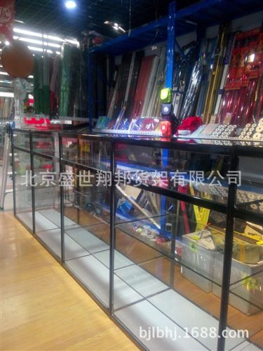 汽車用品展柜 【zp保障】新款漁具展柜魚竿展架魚食展示柜釣魚用品漁具展示柜