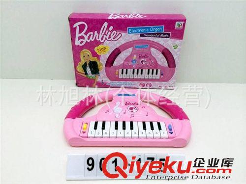 音樂玩具/兒童樂器 批發兒童電動玩具琴 芭比/朵拉方向盤型燈光音樂電子琴(X19)原始圖片3