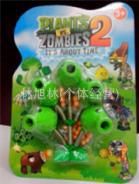 棋牌/桌面游戲 熱銷植物大戰(zhàn)僵尸系列彈珠五頭豌豆炮 彈珠炮玩具(C5)