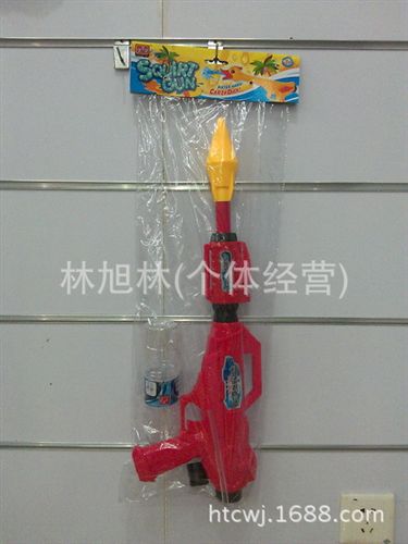 游泳池/戲水玩具 批發(fā)兒童戶外運動射水槍玩具 45CM氣壓水qp水瓶 紅/藍混裝(Q9)