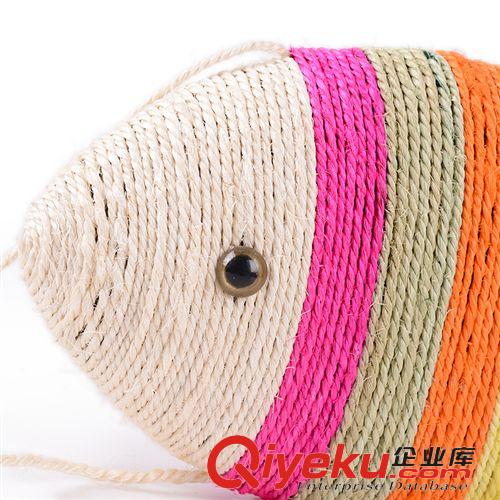 寵物玩具 貓玩具 優(yōu)質(zhì)劍麻魚(yú)形貓抓板 貓貓磨爪必備原始圖片2