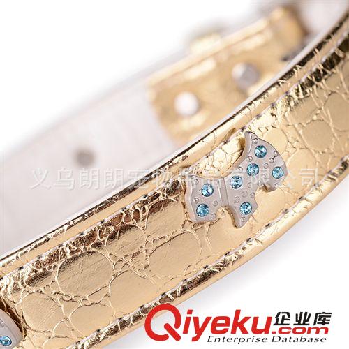 狗狗穿戴用品 廠家直銷高品質PU材料帶鉆寵物頸圈  狗狗必備寵物項圈原始圖片2