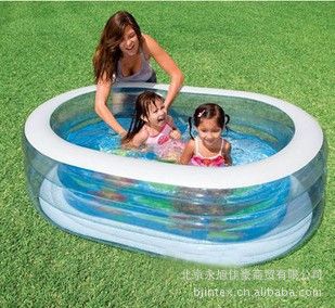 INTEX系例 美國INTEX新款熒光四色水池56441充氣水池
