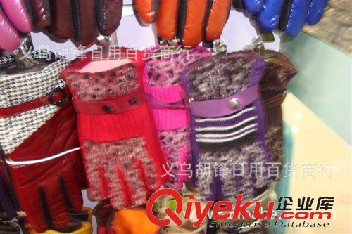 手套 冬季地?cái)偱芙な痔?羊皮手套保暖防水 廠家直銷摩托車PU手套原始圖片3