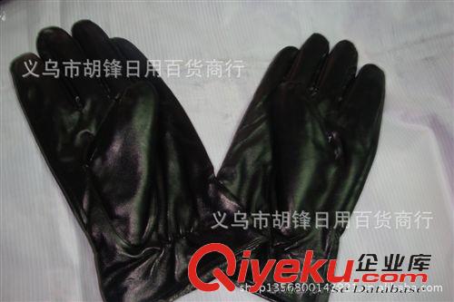 手套 女士pu手套 pu手套來樣定做 內(nèi)蒙古手套 仿牛皮全pu手套 雙扣款原始圖片3