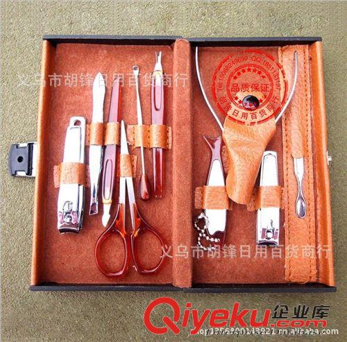 美甲工具套裝 地攤批發商高品質美容美甲十件套 江湖熱銷產品不銹鋼美甲十件套原始圖片2