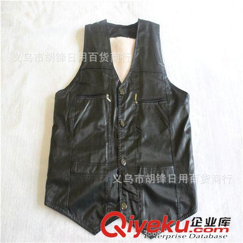 男式休閑馬甲 中老年馬甲男厚款pu皮馬夾內里加絨加厚冬季爺爺裝爸爸裝時尚上衣