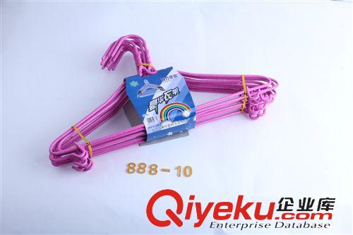 多元產品大全 A099囿竹衣架018-10帶掛鉤鐵絲衣架 浸塑成人衣服掛衣架