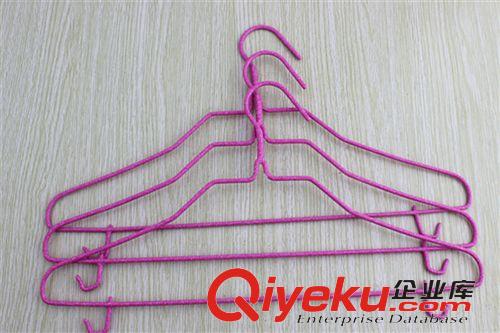 多元產品大全 A099囿竹衣架018-10帶掛鉤鐵絲衣架 浸塑成人衣服掛衣架原始圖片2