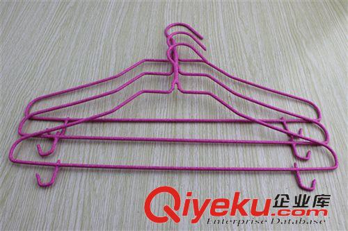 多元產品大全 A099囿竹衣架018-10帶掛鉤鐵絲衣架 浸塑成人衣服掛衣架原始圖片3