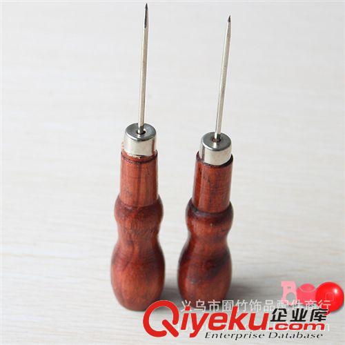 1元產品大全 D054 一元木把葫蘆錐子紅色木柄雙葫蘆千枚通錐子原始圖片3