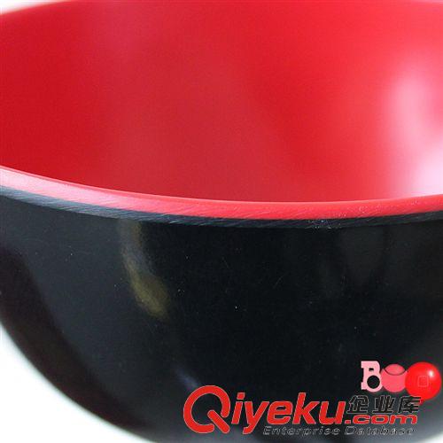 2元產(chǎn)品大全 C225   2元2011雙色碗 密胺碗 加厚紅黑碗 家用碗批發(fā) 超市zg原始圖片3