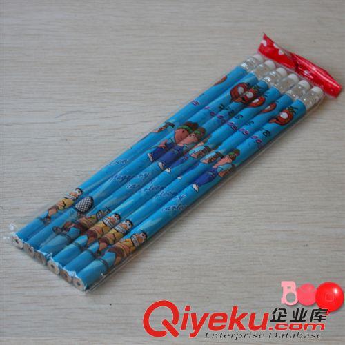 辦公 文具 F046  6支帶橡皮頭鉛筆木頭 圓桿鉛筆  袋裝不挑色 2元百貨