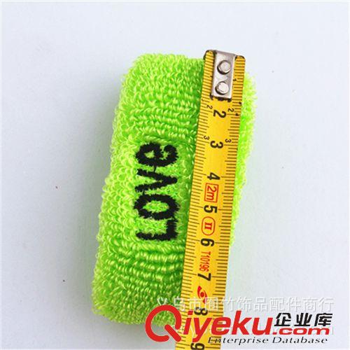 美妝用品 K056 一元帶字毛巾發圈 韓國飾品批發 糖果色甜美時尚不纏發飾原始圖片3