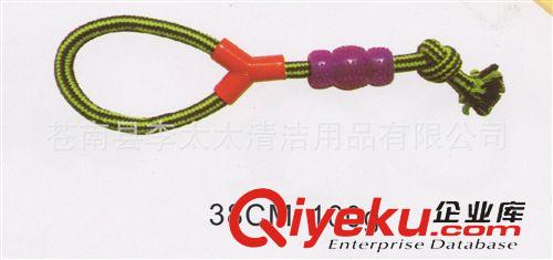 寵物用品 供應手拉棉繩加am球 單結Y字型網球寵物狗玩具寵物用品來樣加工原始圖片2
