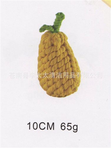 寵物用品 寵物結繩玩具 純手工編織草莓蘋果梨水果潔牙潔齒磨牙棉繩 加工原始圖片3