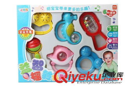 男孩玩具 新生兒 益智玩具搖鈴 嬰兒手搖鈴 寶寶兒童玩具0-1歲禮盒6件套裝原始圖片2