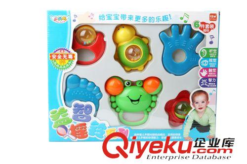 男孩玩具 新生兒 益智玩具搖鈴 嬰兒手搖鈴 寶寶兒童玩具0-1歲禮盒6件套裝原始圖片3