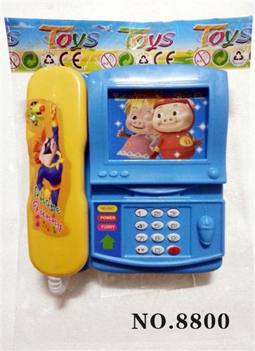 女孩玩具 兒童音樂電話智能早教玩具 多功能嬰兒益智青蛙音樂電話機