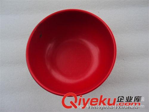碗  湯盤 小勺子 多元精品 米飯湯碗 5007密胺碗雙色紅黑碗特厚 加深碗批發(fā)原始圖片2