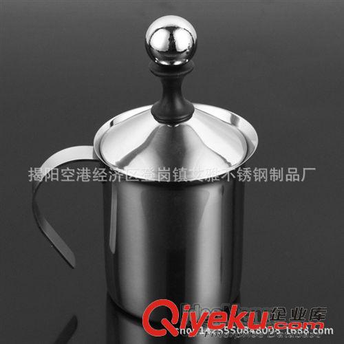 其他廚房小工具 400ml不銹鋼打奶泡器花式咖啡拉花必備手動打奶泡器咖啡用具原始圖片2