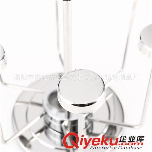 杯架 不銹鋼水杯架 創(chuàng)意水杯架時尚茶杯架 6頭旋轉(zhuǎn)倒掛杯架 瀝干架原始圖片3