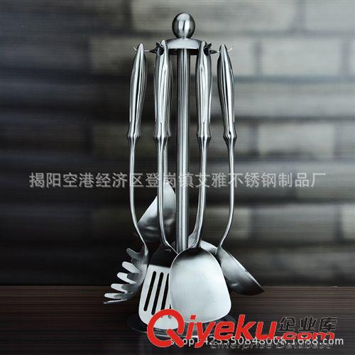 烹飪勺鏟 雙立人鏟勺套裝鏟子廚具七件套湯勺鍋鏟套裝炊具廚房烹飪掛架套裝