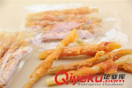 爱宠零食 简装零食磨牙棒鸡肉绕牛皮卷狗咬胶狗零食100g宠物零食