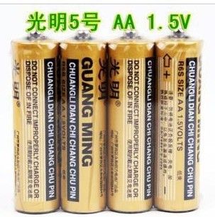 家居日用 tjzp光明5號干電池 碳性電AA電池 玩具電池1.5V AA