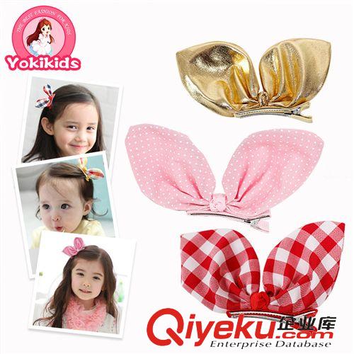 發夾hairpin YOKI品牌 韓版 兒童頭飾品 女童飾品蝴蝶格仔發夾 發飾 40201