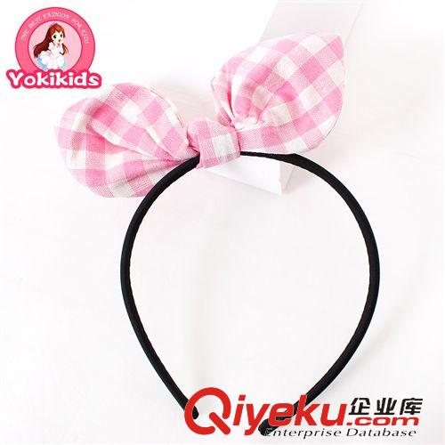 發箍headband YOKI 精典格仔  王詩齡同款 亞麻精品 百搭 外貿兒童頭飾40208原始圖片3