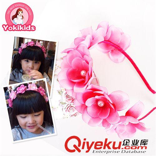 發箍headband YOKI兒童飾品{zx1}秋款頭飾王詩齡{za}款開運蘭花紫發箍40906