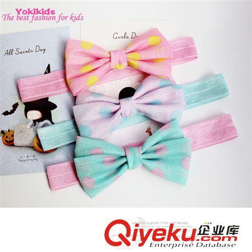 發(fā)帶hair band 40904Yokikids寶寶發(fā)帶　嬰兒用品　波點(diǎn)小清新　外貿(mào)原單　頭飾原始圖片3