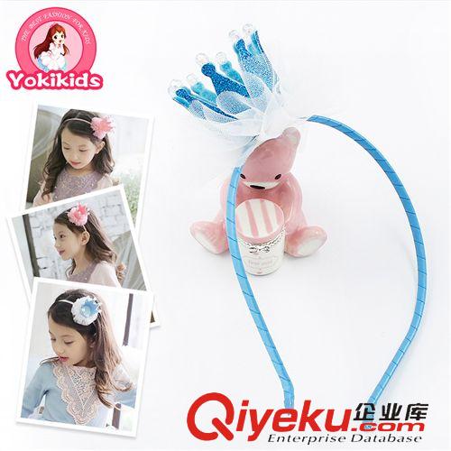 發(fā)帶hair band YOKI兒童飾品　歐美風(fēng)佳麗紗蝴蝶結(jié)寶寶發(fā)帶50404