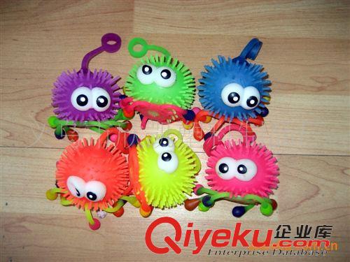 海膽球、八爪魚、吹氣魚 供應毛毛球/TPR毛毛球-5寸長毛八爪魚毛毛球原始圖片3